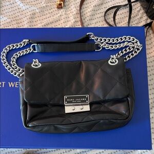 Marc Jacobs Black Quilted Chain Shoulder Bag